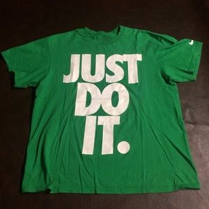 Nike Green "Just Do It" Tee Large